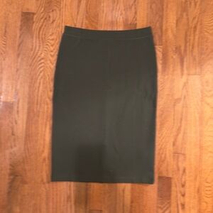 Sophisticated Dark Green Pencil Skirt